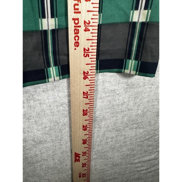 BANANA REPUBLIC Green Navy Blue Tank Top Halter Tie Back Silky Satin Size Small - Picture 5 of 6